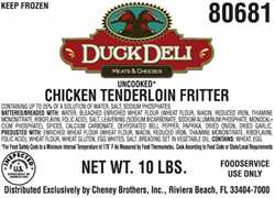 Duck Deli Ready to Cook Southern Style Chicken Tenderloin Fritter, Frozen<br/>(10030100)